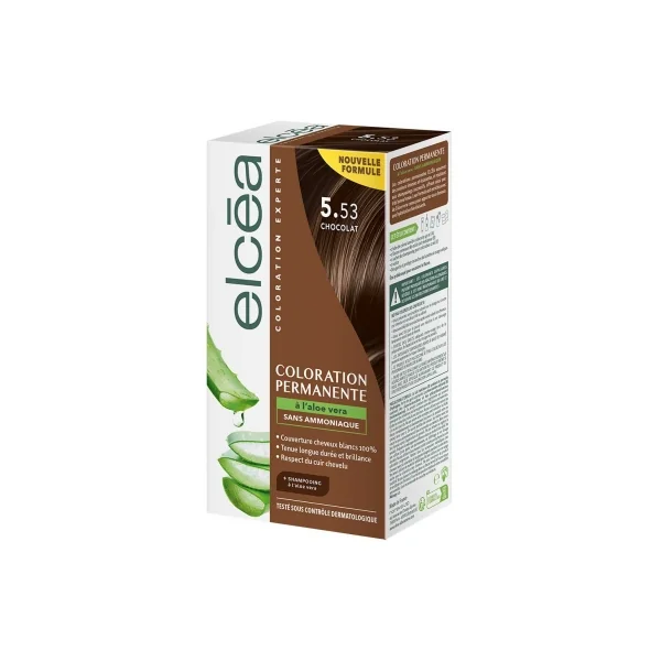 Elcéa Coloration Permanente à l'Aloe Vera 122 ml - Coloration : 5.53 Chocolat
