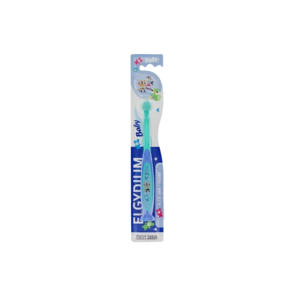 Elgydium Baby Brosse à Dents Souple 0/2 ans - Couleur : Bleue