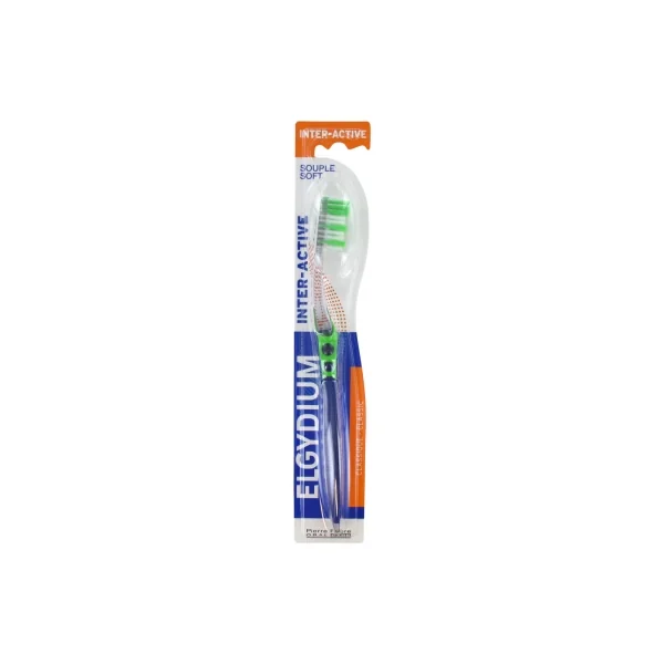 Elgydium Brosse à Dents Inter-Active Souple - Couleur : Vert