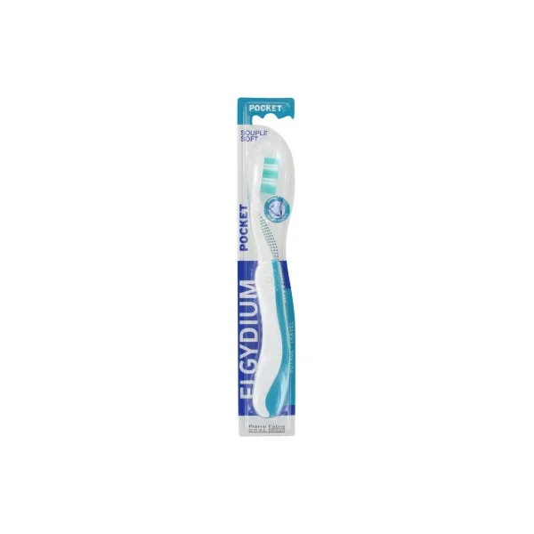 Elgydium Brosse à Dents Pocket Souple - Couleur : Turquoise