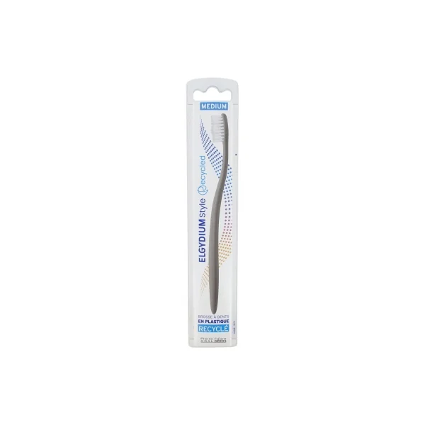 Elgydium Style Recycled Brosse à Dents Medium - Couleur : Gris Foncé