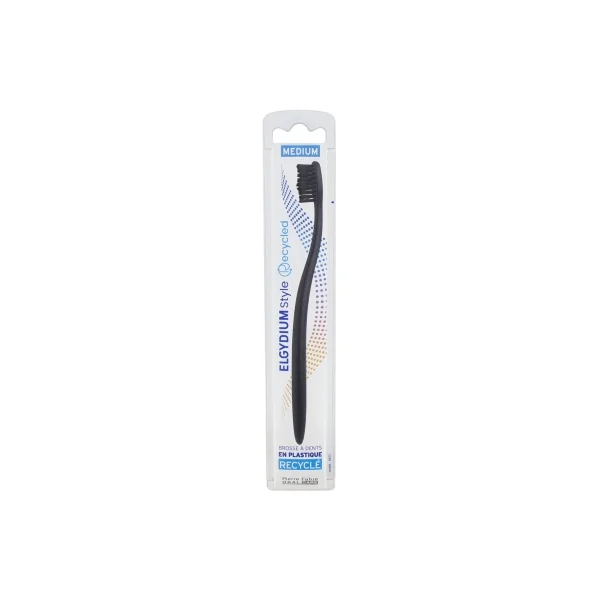 Elgydium Style Recycled Brosse à Dents Medium - Couleur : Noir