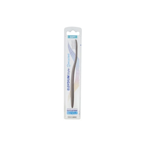 Elgydium Style Recycled Brosse à Dents Soft - Couleur : Gris Foncé