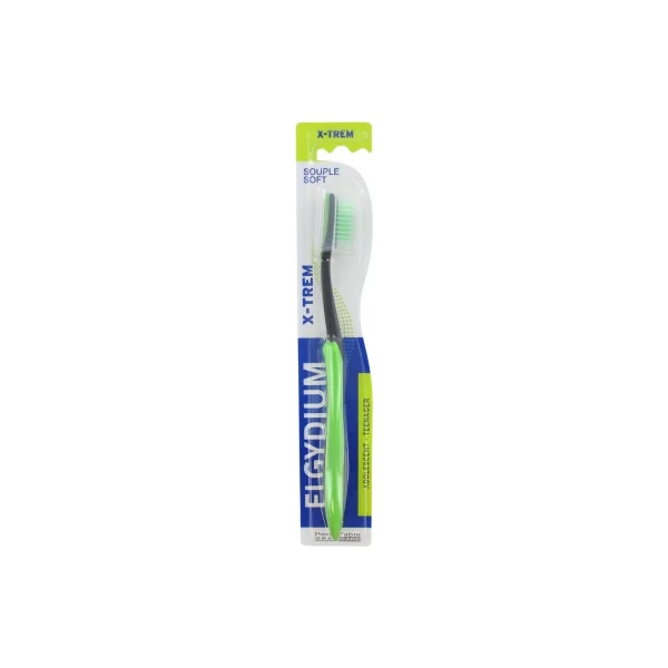 Elgydium X-TREM Adolescent Brosse à Dents Souple - Couleur : Vert
