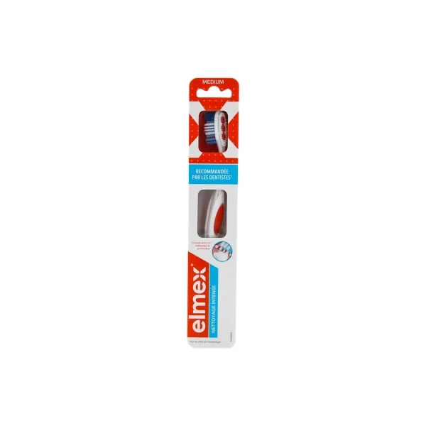 Elmex Nettoyage Intense Brosse à Dents Medium - Couleur : Orange
