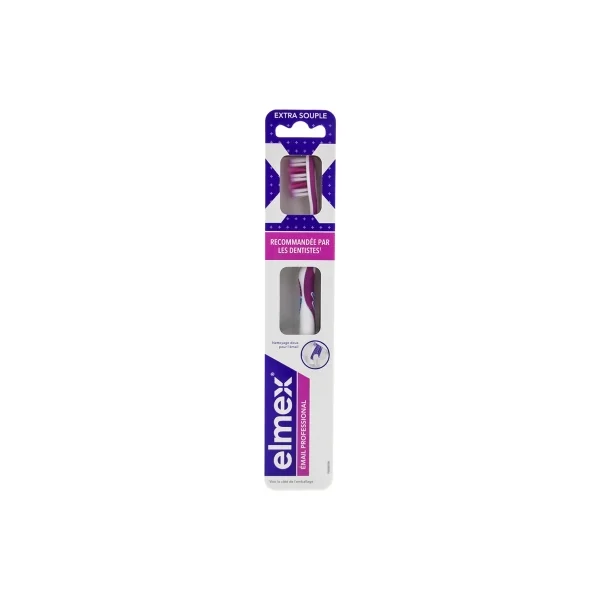 Elmex Opti-émail Brosse à Dents Extra Souple - Couleur : Bleu / Violet