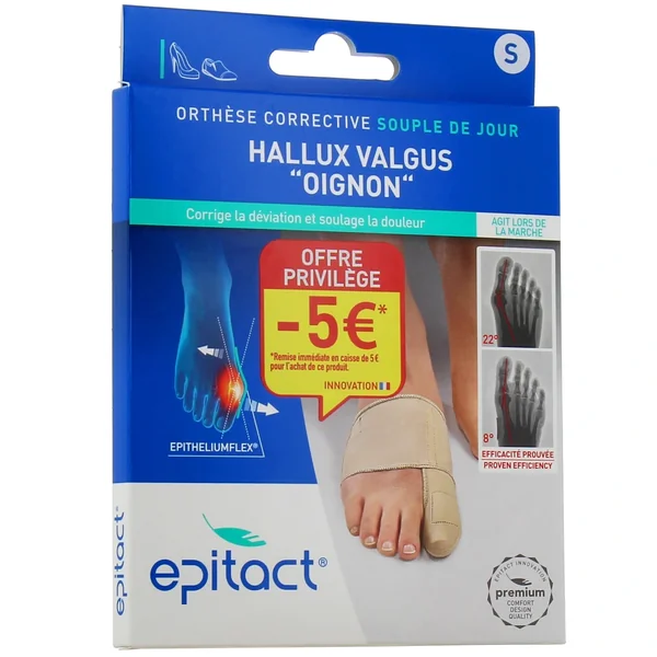 Epitact Orthèse Corrective Souple Hallux Valgus Oignon