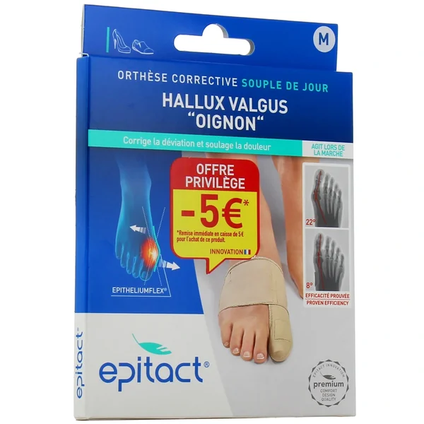 Epitact Orthèse Corrective Souple Hallux Valgus Oignon