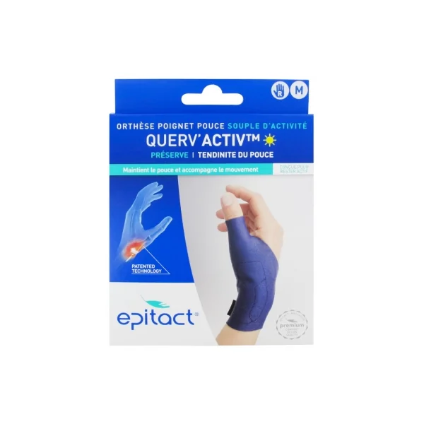 Epitact Querv'Activ Orthèse Poignet Pouce Souple d'Activité Droite - Taille : M