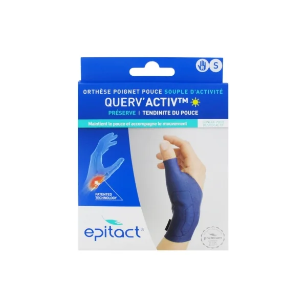 Epitact Querv'Activ Orthèse Poignet Pouce Souple d'Activité Droite - Taille : S