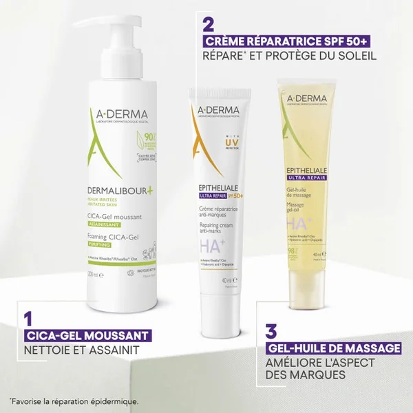 EPITHELIALE ULTRA REPAIR - Crème Réparatrice Anti-Marques SPF50+ - Visage et Corps - Peaux Fragilisées, 100ml