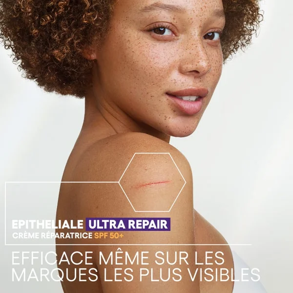 EPITHELIALE ULTRA REPAIR - Crème Réparatrice Anti-Marques SPF50+ - Visage et Corps - Peaux Fragilisées, 40ml