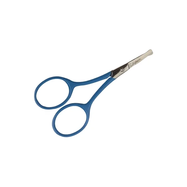 Estipharm Ciseaux Bébé Lames Droites Bouts Lentilles - Couleur : Bleu
