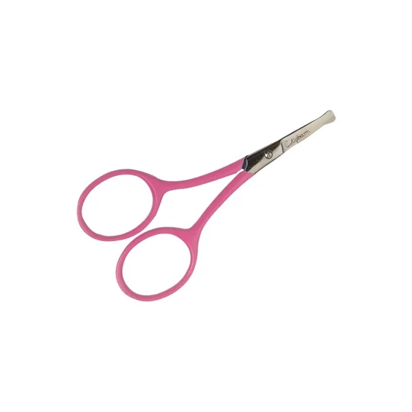 Estipharm Ciseaux Bébé Lames Droites Bouts Lentilles - Couleur : Rose