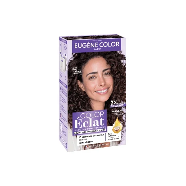 Eugène Color Color Éclat Coloration Crème Permanente - Coloration : 5.3 Châtain Noisette