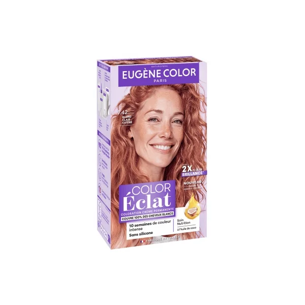 Eugène Color Color Éclat Coloration Crème Permanente - Coloration : 7.42 Blond Clair Cuivré