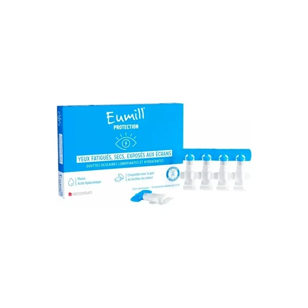 Eumill Protection Yeux Fatigués & Secs 10 Unidoses de 0,5 ml