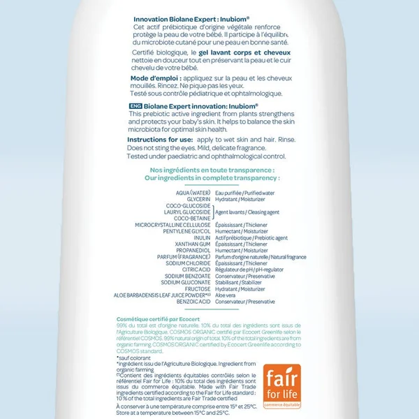 EXPERT - Gel Lavant Bébé Corps et Cheveux, 500ml