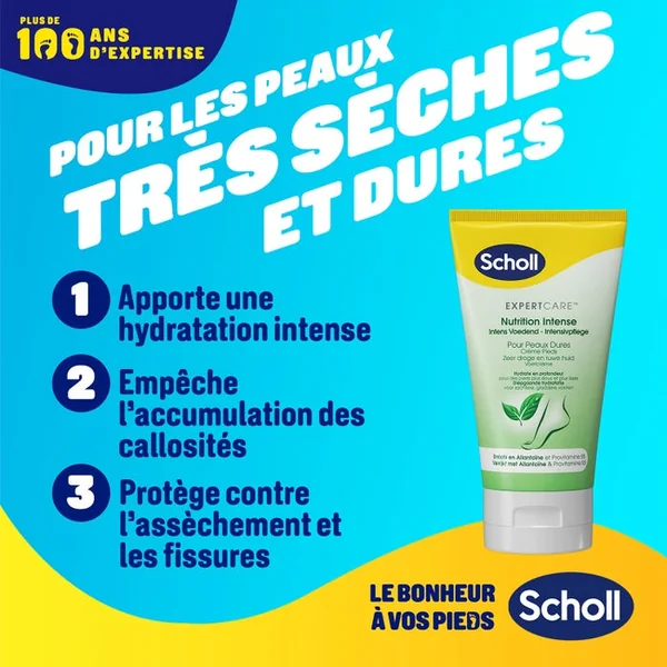 EXPERTCARE - Crème Nutrition Intense - Pieds Très Secs, Durs et Rugueux, 150ml