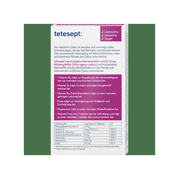 FemiComplex Mönchspfeffer Tabletten Hormon Balance 60 St, 43,5 g