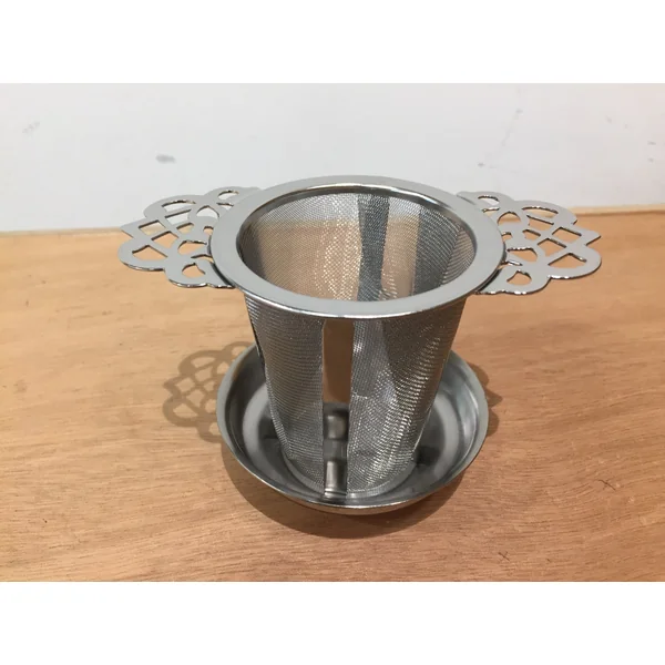 Filtre permanent inox tamis dentelle pour thé-tisane-infusion