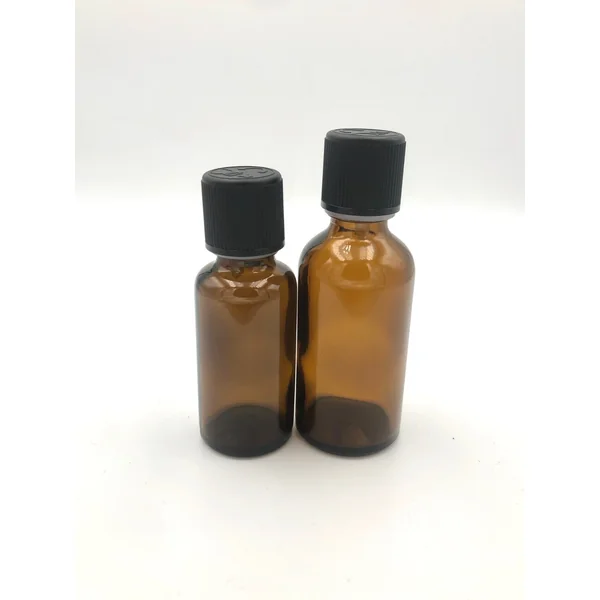 Flacon compte-gouttes en verre ambré - 10 ml, 30 ml, 50 ml