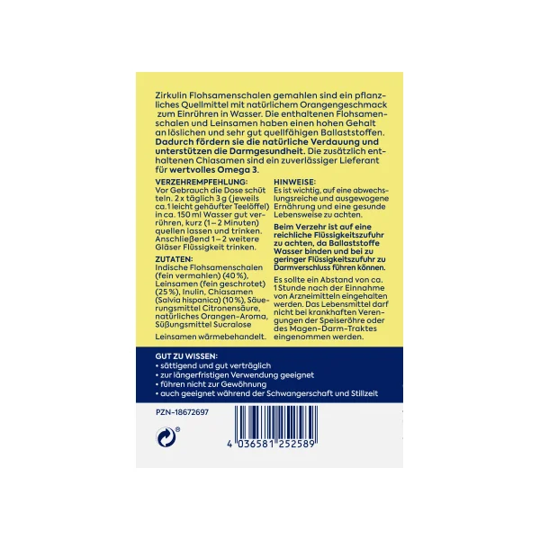 Flohsamenschalen gemahlen Plus, 200 g