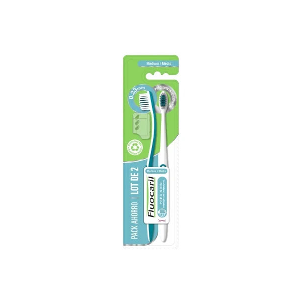 Fluocaril 2 Brosses à Dents Précision Interdentaire Médium