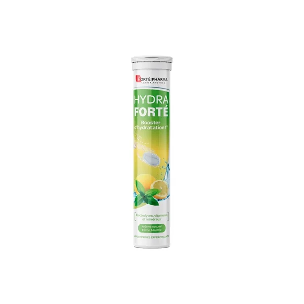Forté Pharma Hydra Forté Booster d'Hydratation 24 Comprimés Effervescents - Goût : Citron Menthe