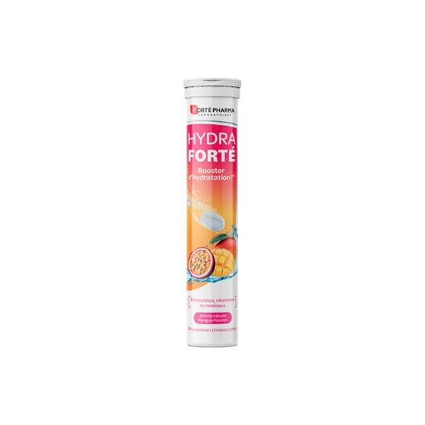 Forté Pharma Hydra Forté Booster d'Hydratation 24 Comprimés Effervescents - Goût : Mangue Passion