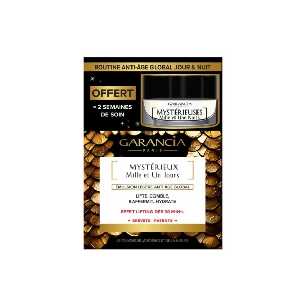 Garancia Mystérieux Mille et Un Jours Émulsion de Jour Anti-ge 30 ml + Mystérieuses Mille et Une Nuits Crème de Nuit Anti-ge 10 ml Offert