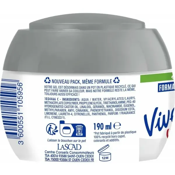Gel Coiffant Invisible aux Vitamines Fixation Force 7 de Vivelle Dop