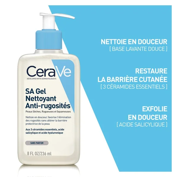 Gel Nettoyant Sa Anti-rugosités Pour les Peaux Sèches et Rugueuses, 236 ml