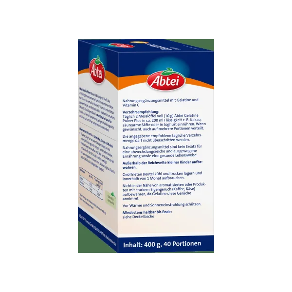 gelatine Pulver + Vitamin C (40 Portionen), 400 g