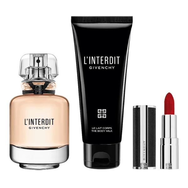 Givenchy - L'Interdit Coffret Eau de Parfum, lait corps et rouge à lèvres
