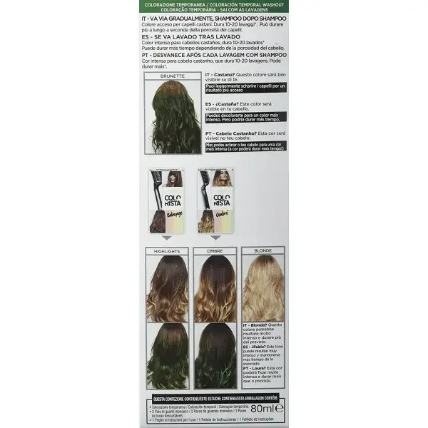 Green Hair - Coloration Colorista Wash Out de L'Oréal Paris
