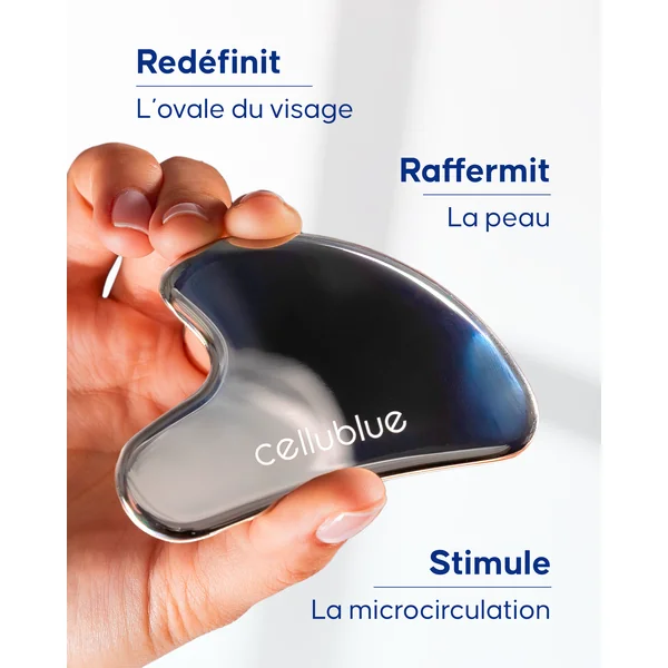 Gua Sha Métal Visage