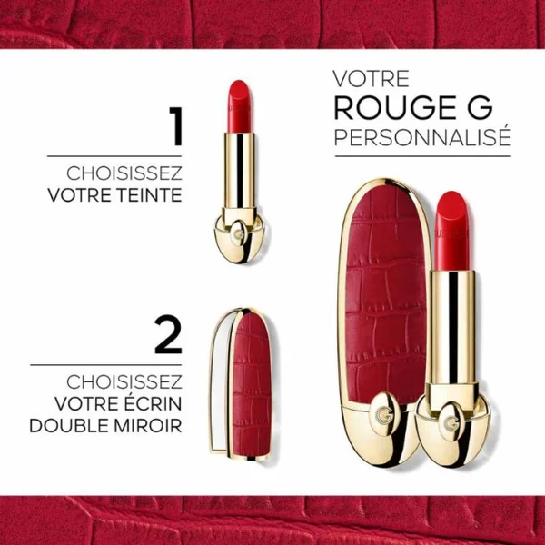 Guerlain - Rouge G L'écrin bijou double miroir - Le rouge à lèvres soin personnalisable