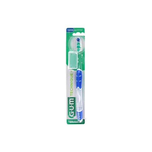 GUM Brosse à Dents Technique+ 492 - Couleur : Bleu Foncé