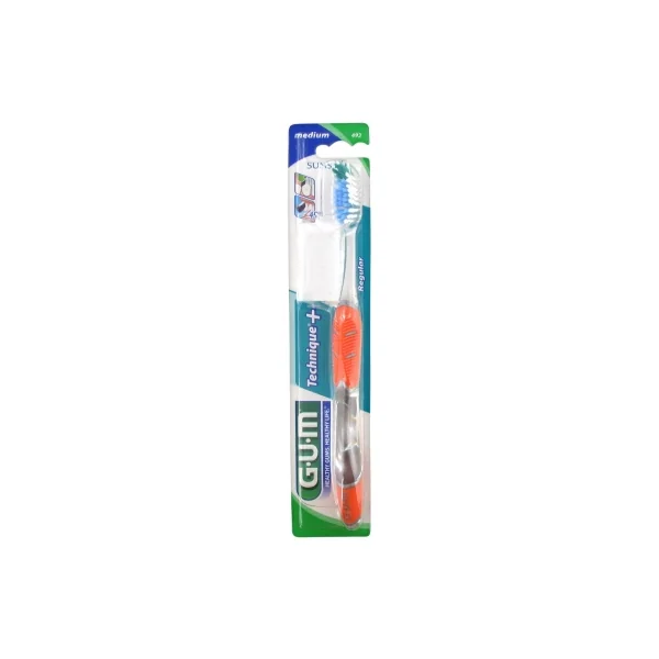 GUM Brosse à Dents Technique+ 492 - Couleur : Orange