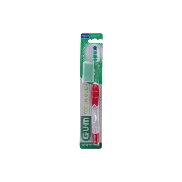 GUM Brosse à Dents Technique+ 492 - Couleur : Rouge
