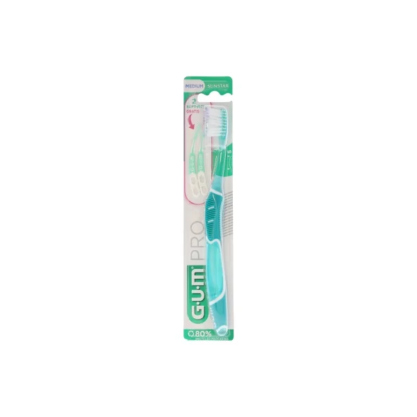 GUM Brosse à Dents Technique Pro Medium 528 - Couleur : Turquoise