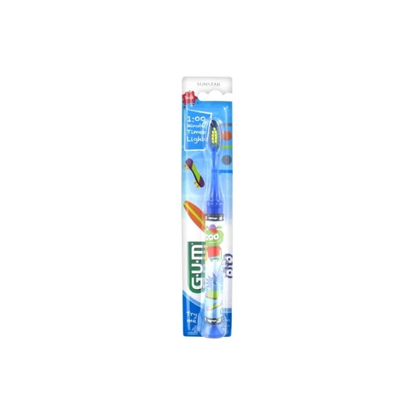 GUM Brosse à Dents Timer Light Junior 6+ 903 - Couleur : Bleu 1