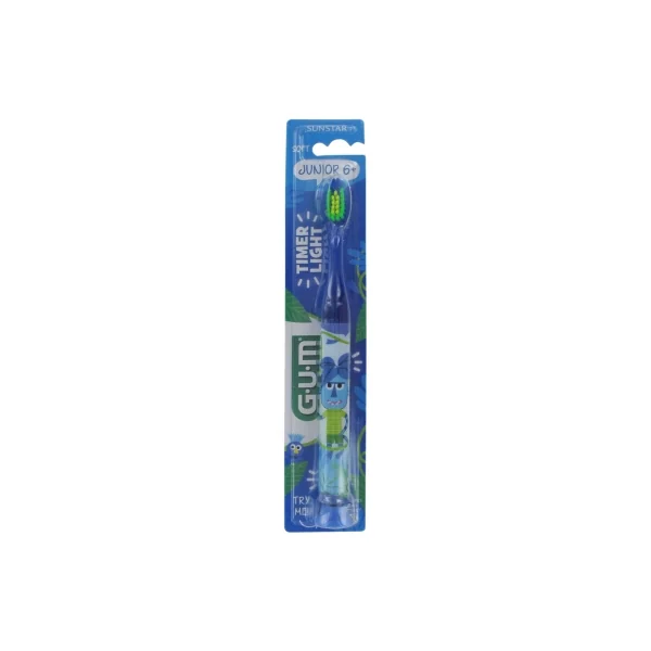 GUM Brosse à Dents Timer Light Junior 6+ 903 - Couleur : Bleu 2