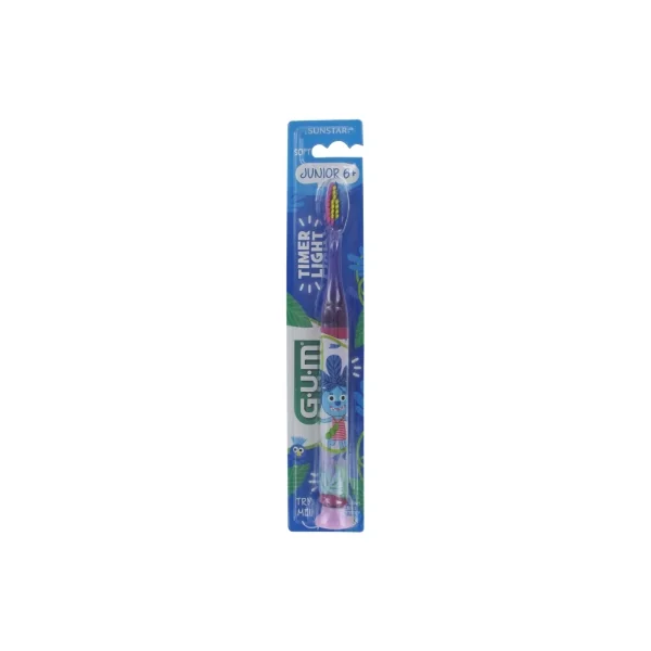 GUM Brosse à Dents Timer Light Junior 6+ 903 - Couleur : Violet