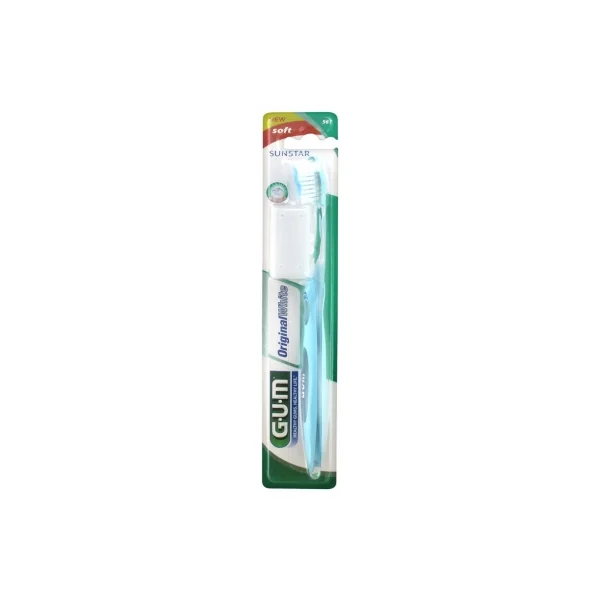 GUM Original White Brosse à Dents Souple 561 - Couleur : Bleu