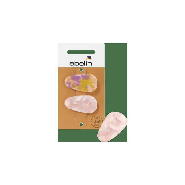 Haarclips Terrazzo-Optik, 2 St