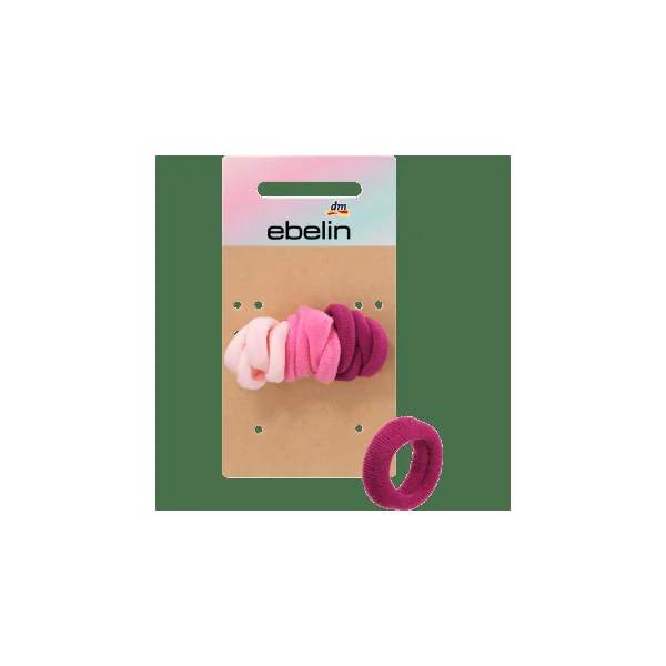 Haargummis mini weich rosa Farb-Mix, 12 St