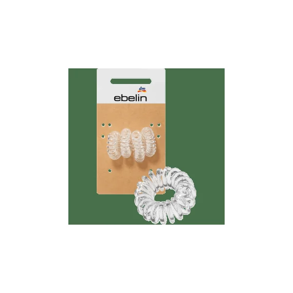 Haargummis Spirale mini transparent, 4 St