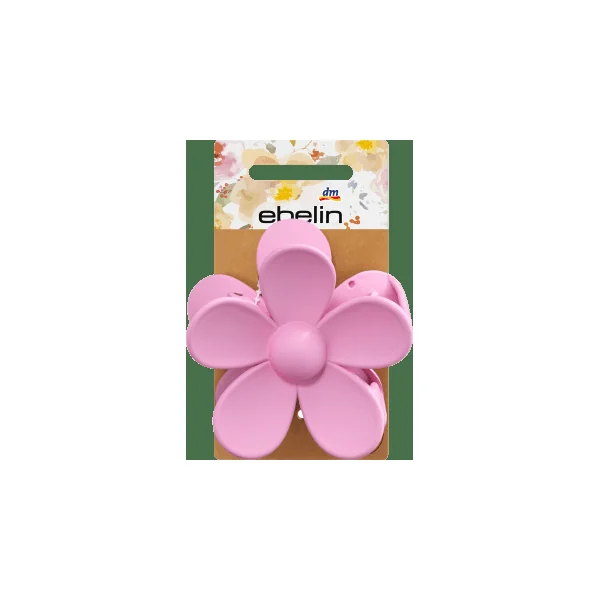 Haarklammer Blume pink, 1 St